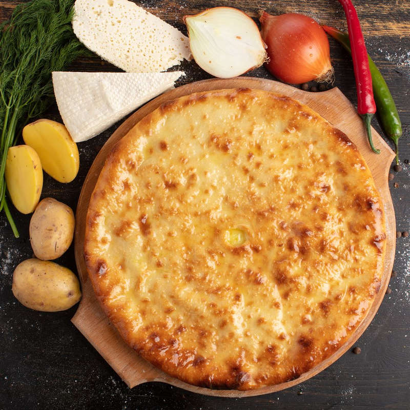Пирог с картофелем и зеленью